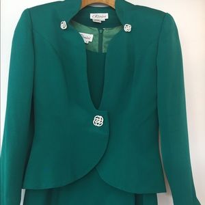 Emerald green evening dress